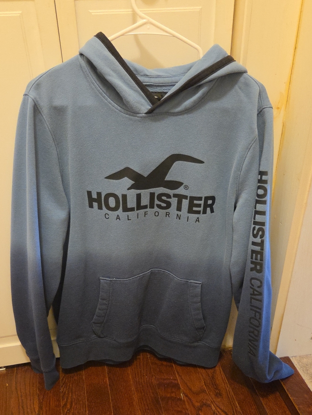 Hollister Blue Ombre Pullover Hoodie with Logo